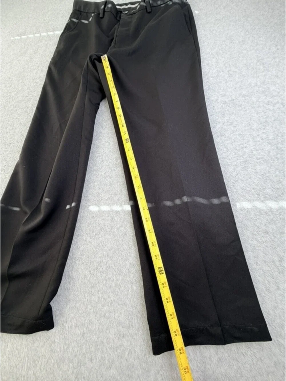 Greg Norman Tasso Ella Mens Dress Pants 32W 30L Black Polyester Flat Front